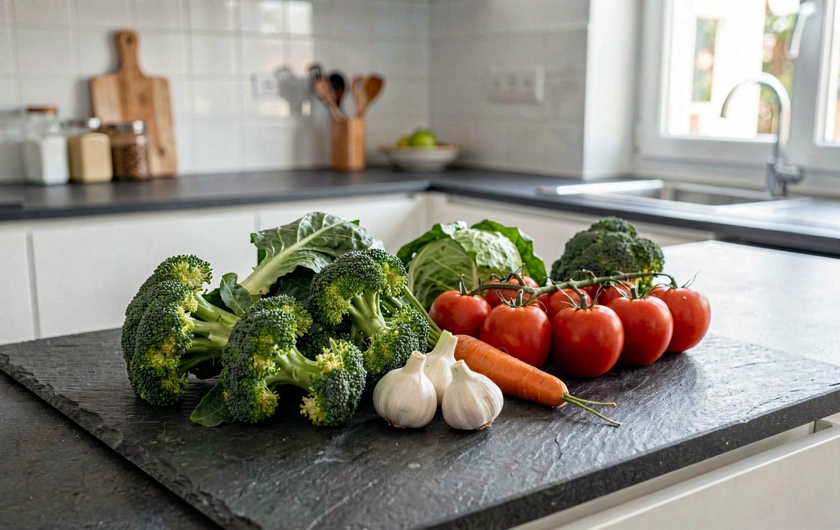 Ingredientes frescos mediterráneos